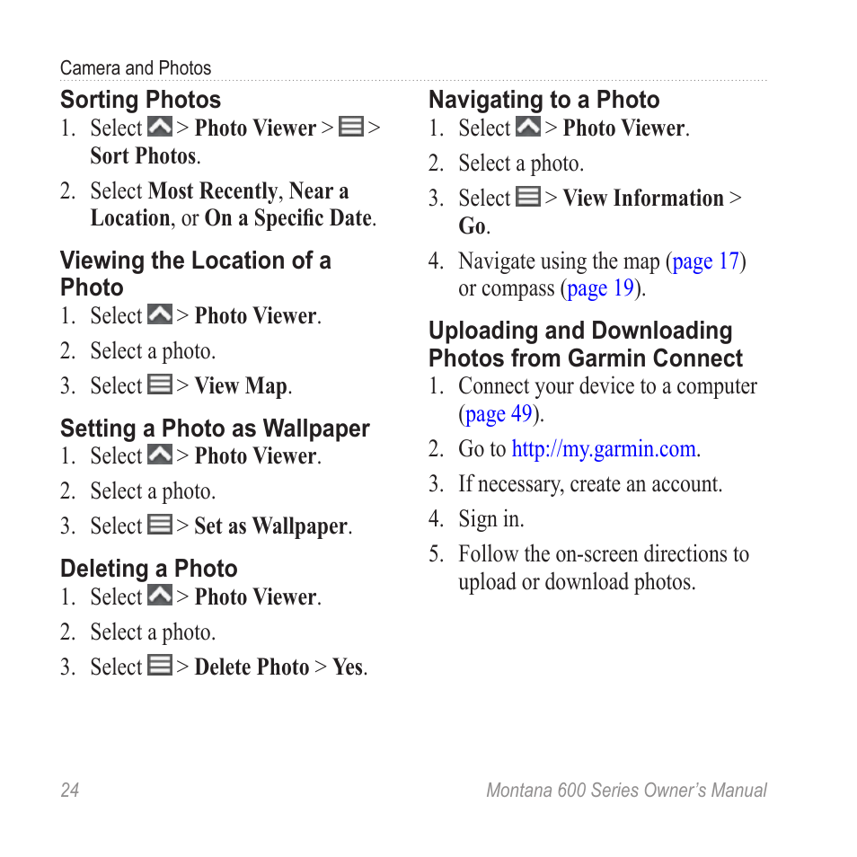 Garmin montana 600 User Manual | Page 28 / 70