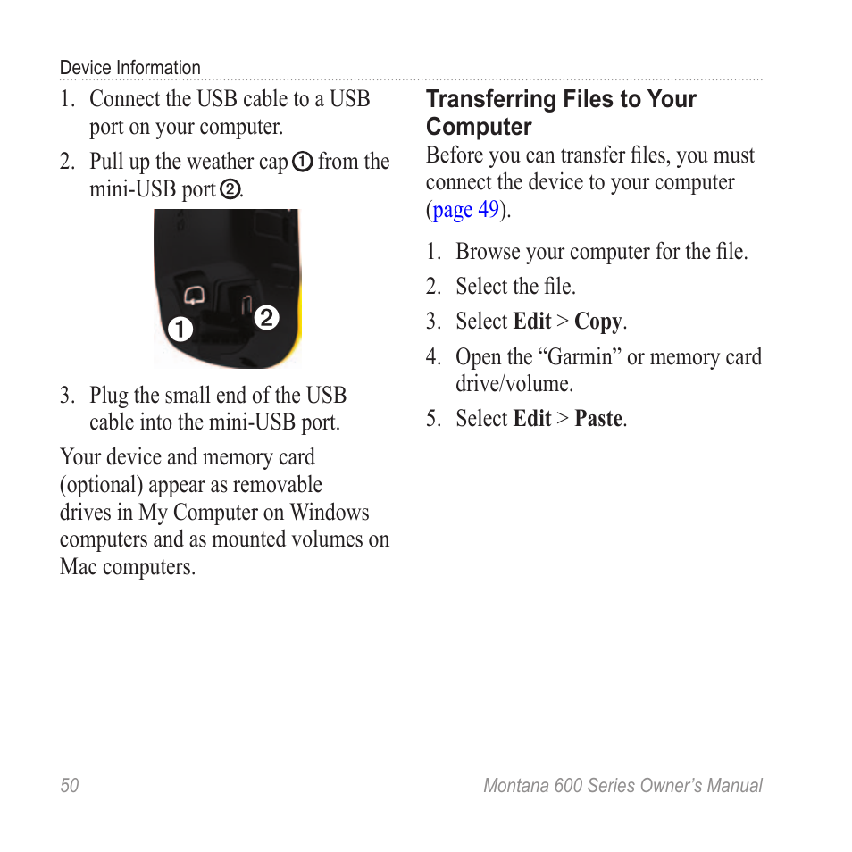 Garmin montana 600 User Manual | Page 54 / 70