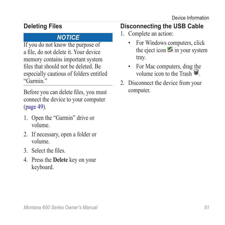 Garmin montana 600 User Manual | Page 55 / 70