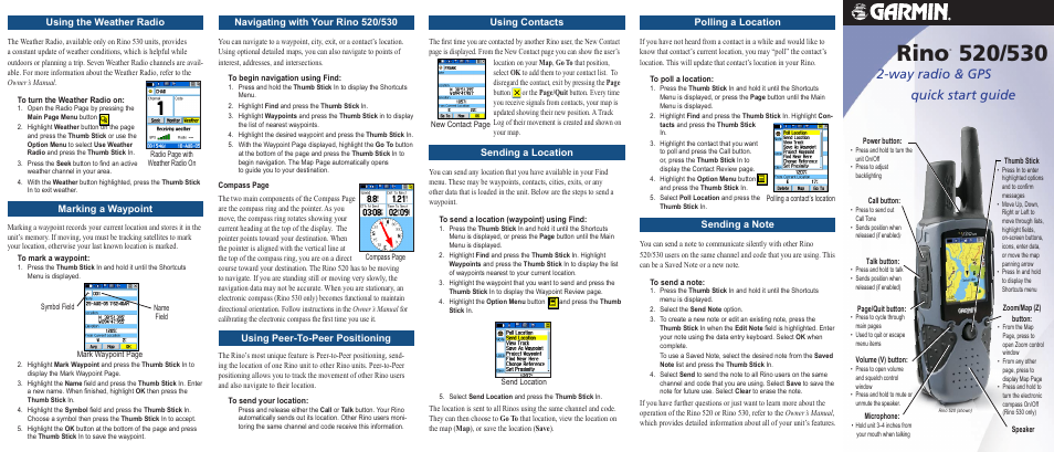 Garmin GPSMAP 520 User Manual | 2 pages