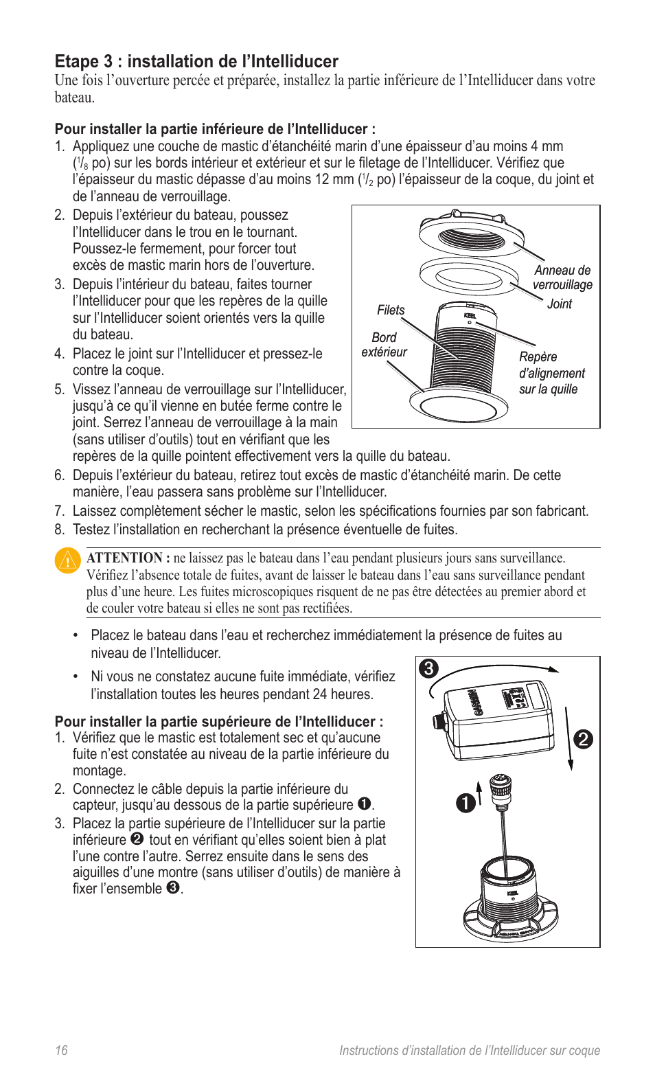 Etape 3 : installation de l’intelliducer | Garmin 190-00888-10 User Manual | Page 16 / 76