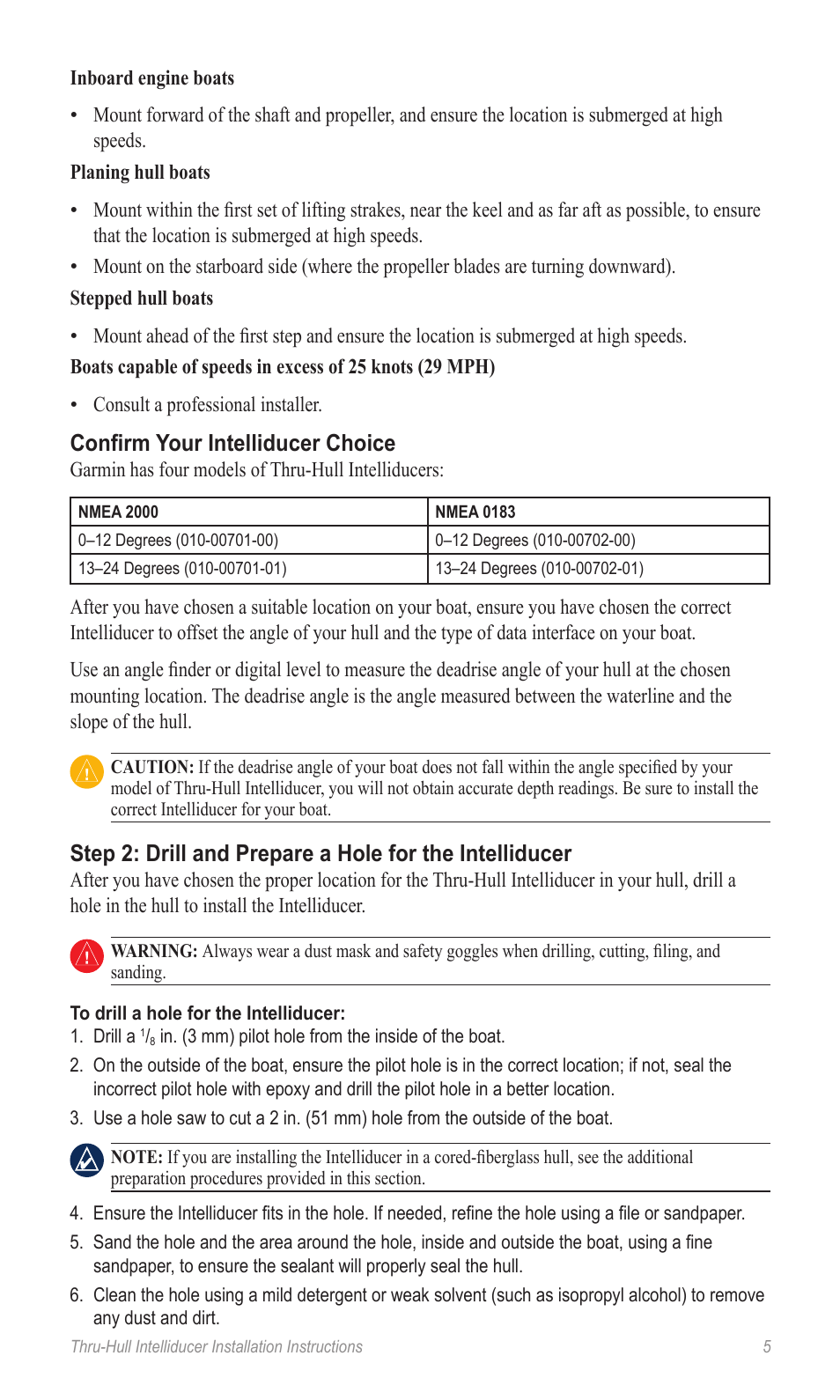 Confirm your intelliducer choice | Garmin 190-00888-10 User Manual | Page 5 / 76