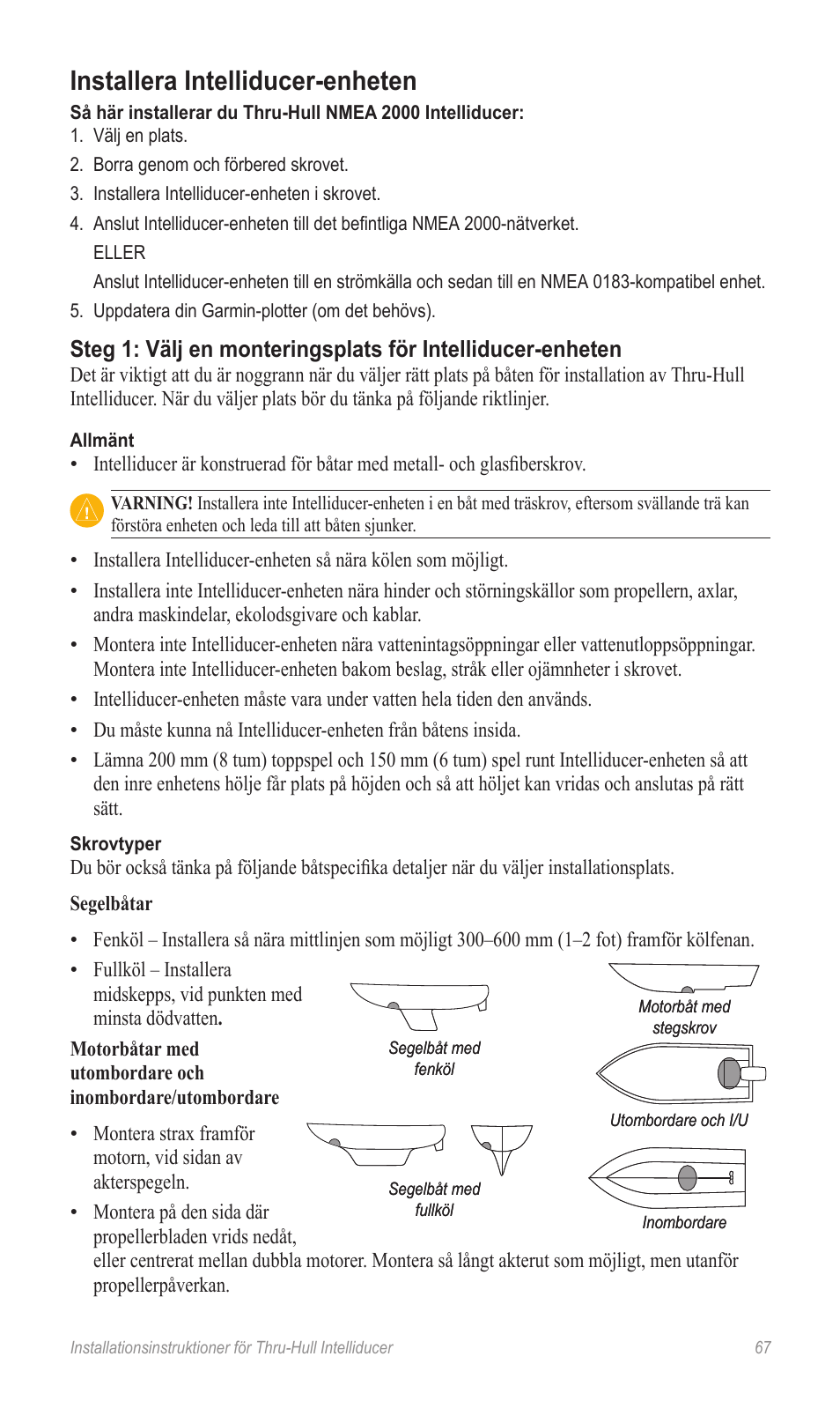 Installera intelliducer-enheten | Garmin 190-00888-10 User Manual | Page 67 / 76