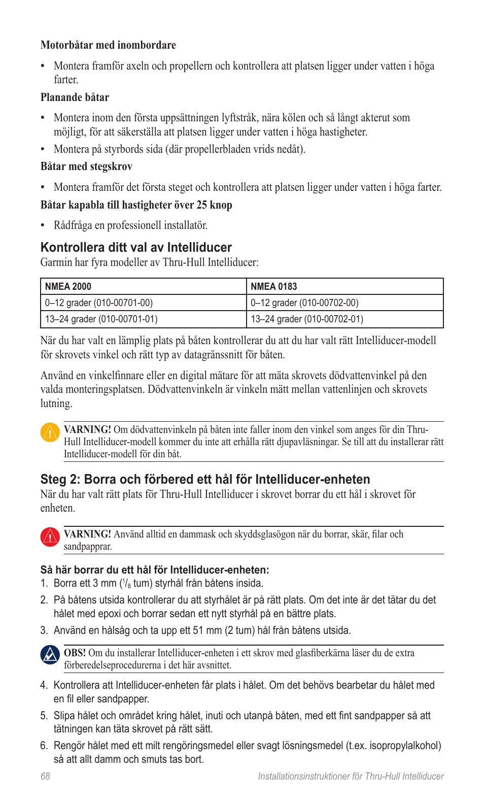 Kontrollera ditt val av intelliducer | Garmin 190-00888-10 User Manual | Page 68 / 76