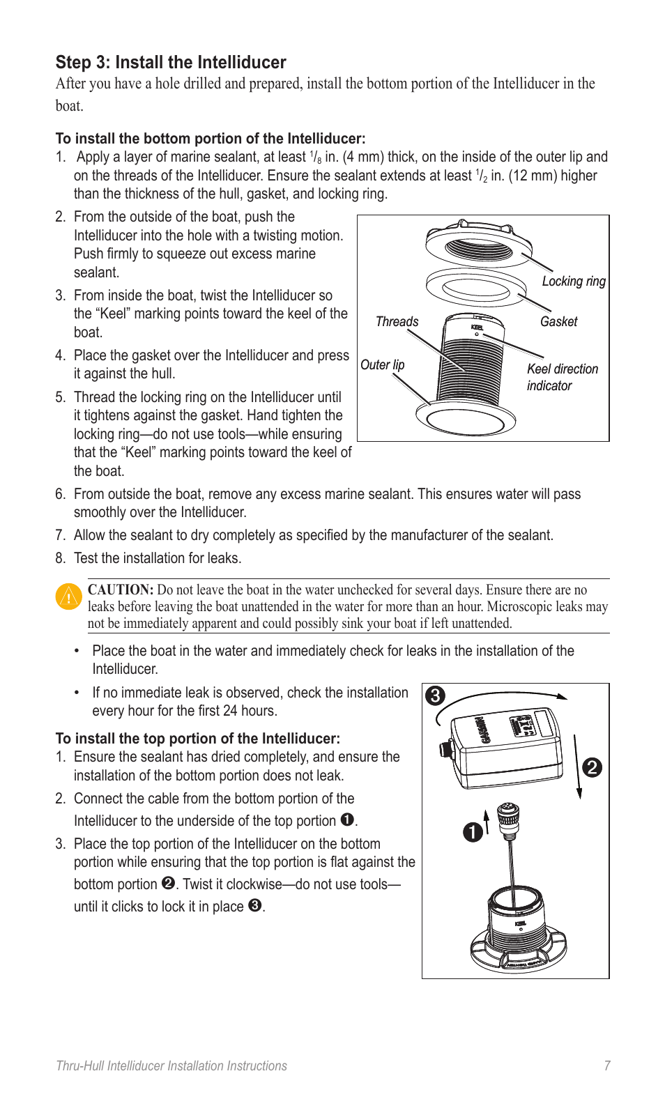 Step 3: install the intelliducer | Garmin 190-00888-10 User Manual | Page 7 / 76