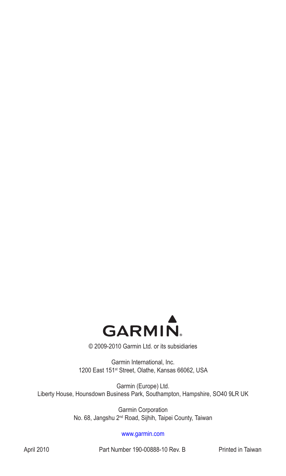 Garmin 190-00888-10 User Manual | Page 76 / 76