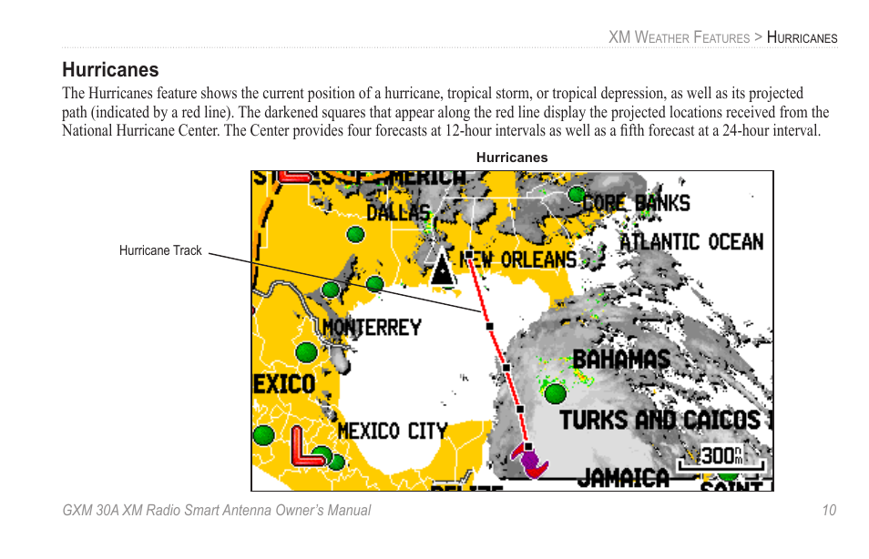 Hurricanes | Garmin GXM 30A User Manual | Page 17 / 48