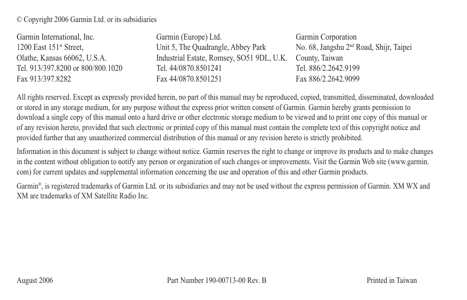 Garmin GXM 30A User Manual | Page 2 / 48