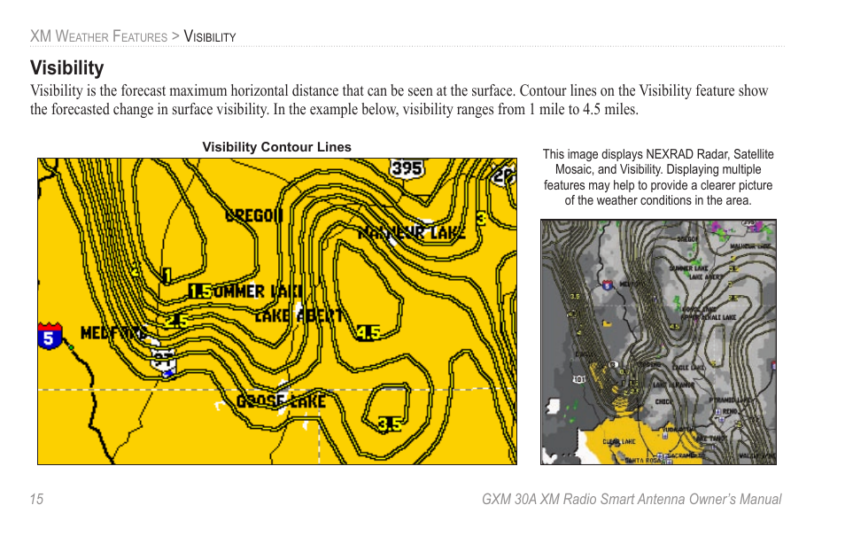 Visibility | Garmin GXM 30A User Manual | Page 22 / 48