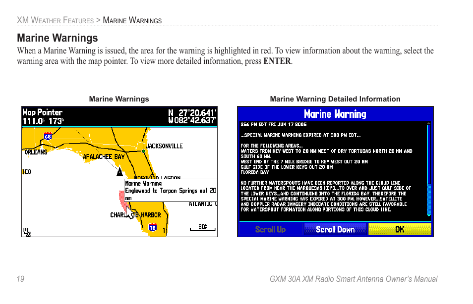 Marine warnings | Garmin GXM 30A User Manual | Page 26 / 48