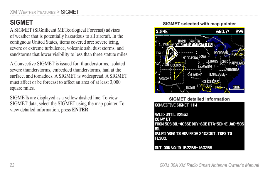 Sigmet | Garmin GXM 30A User Manual | Page 30 / 48