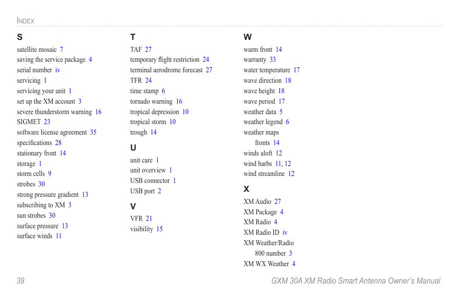 Garmin GXM 30A User Manual | Page 46 / 48