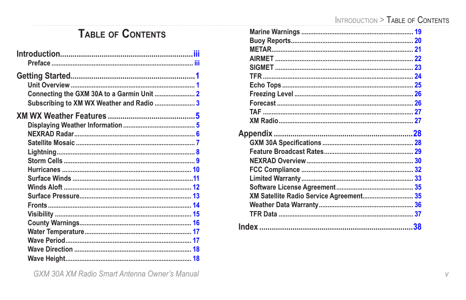 Garmin GXM 30A User Manual | Page 7 / 48