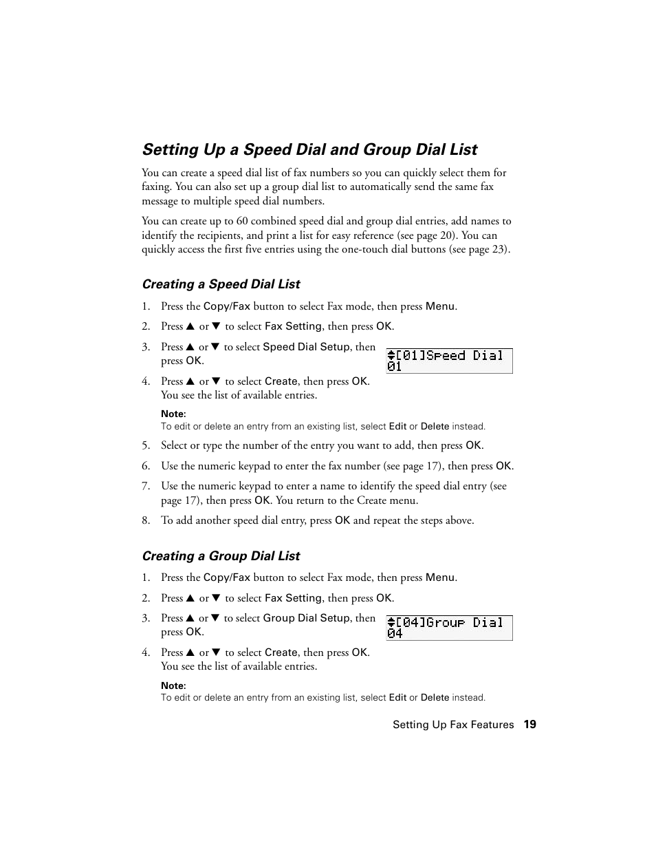 Setting up a speed dial and group dial list | Garmin STYLUS NX300 User Manual | Page 19 / 56