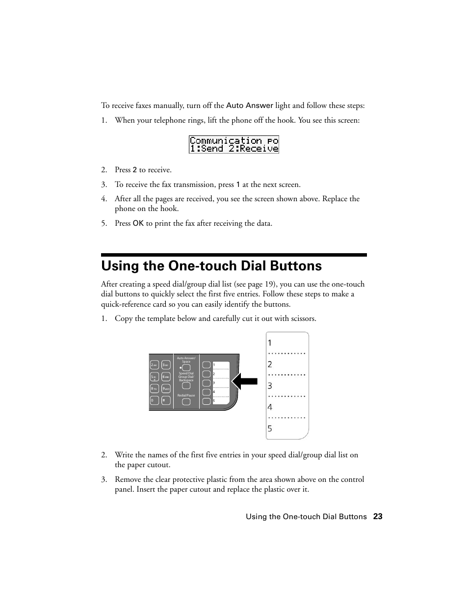 Using the one-touch dial buttons | Garmin STYLUS NX300 User Manual | Page 23 / 56