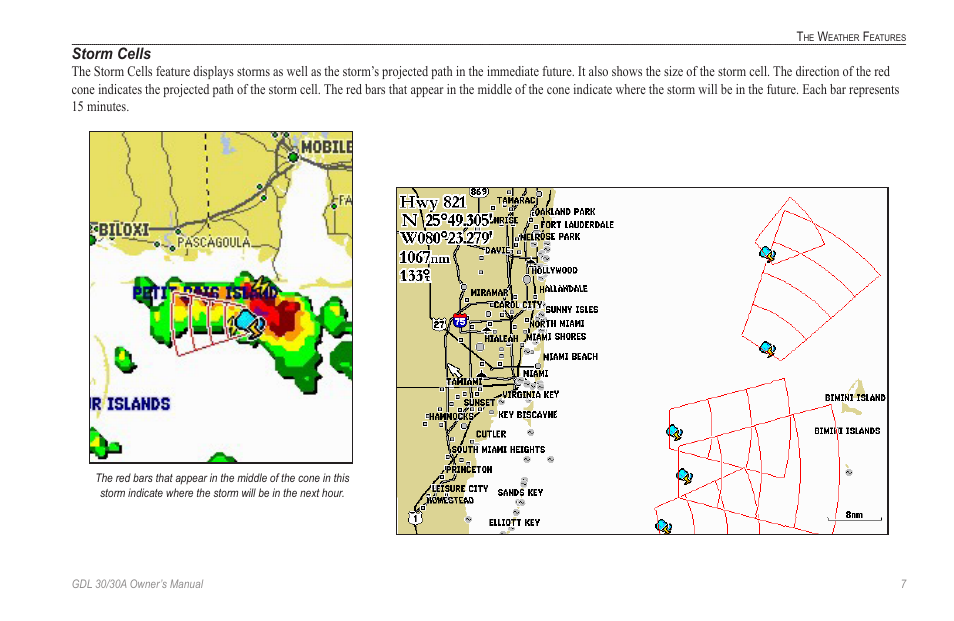 Cells, Storm cells | Garmin GDL 30 User Manual | Page 11 / 34