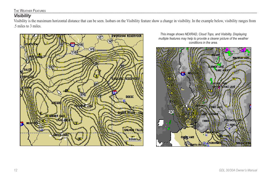 Visibility | Garmin GDL 30 User Manual | Page 16 / 34