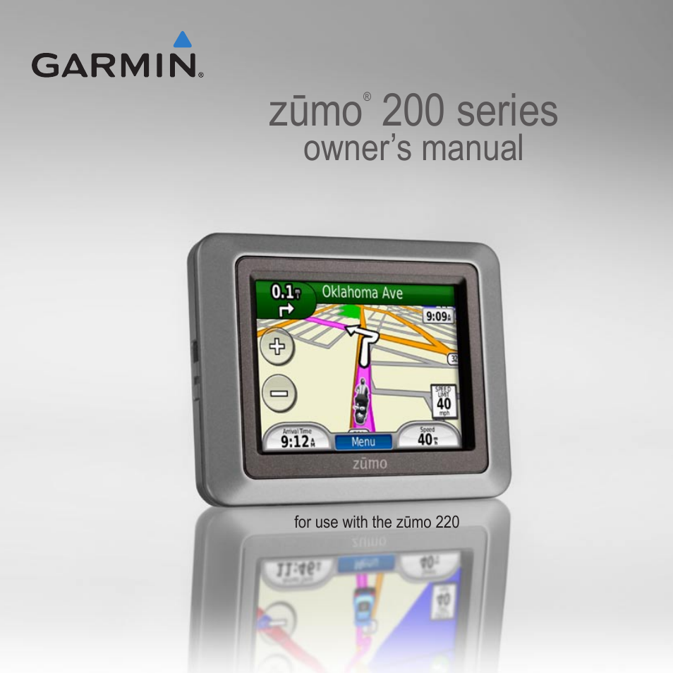 Garmin ZUMO 200 User Manual | 58 pages