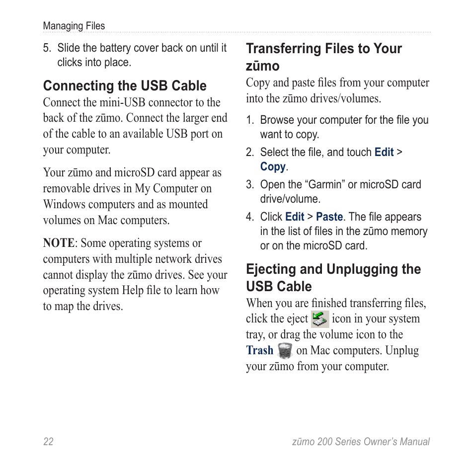 Garmin ZUMO 200 User Manual | Page 26 / 58