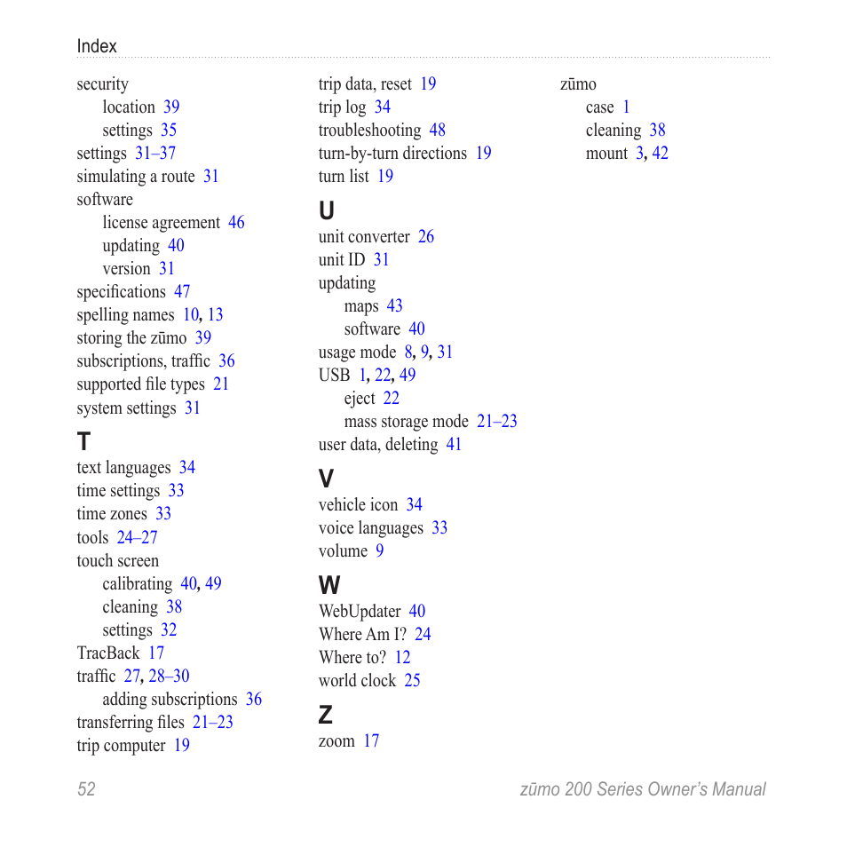 Garmin ZUMO 200 User Manual | Page 56 / 58