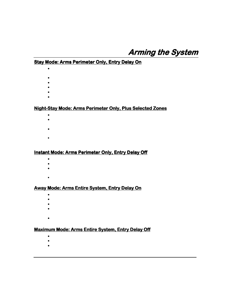 Arming the system | Garmin FA168CPS User Manual | Page 15 / 64