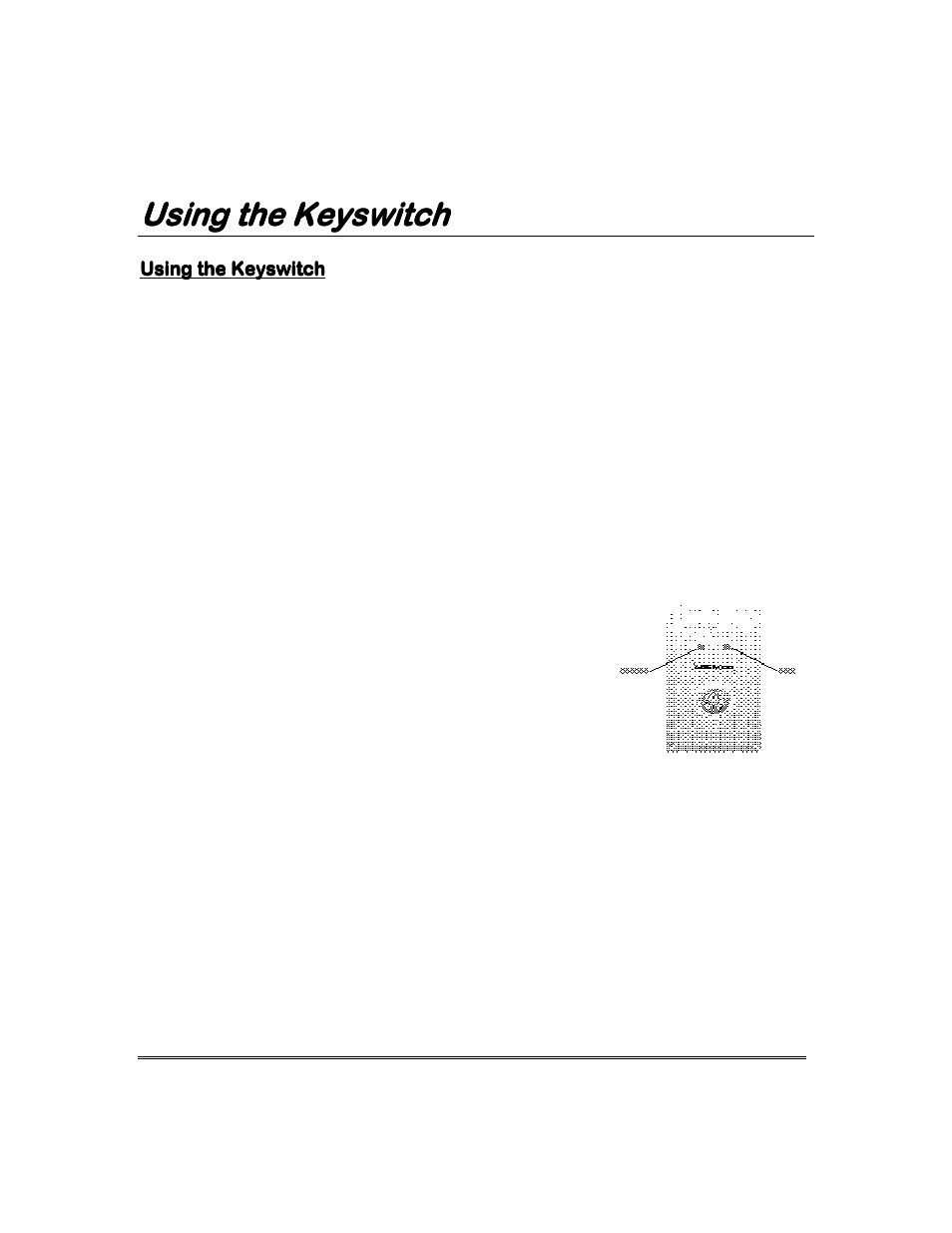 Using the keyswitch | Garmin FA168CPS User Manual | Page 18 / 64