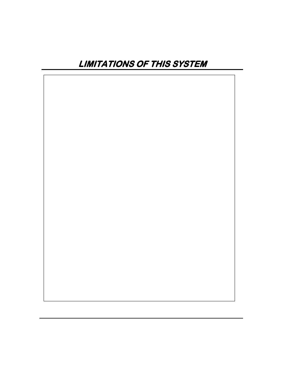 Limitations of this system, Warning! the limitations of this alarm system | Garmin FA168CPS User Manual | Page 63 / 64