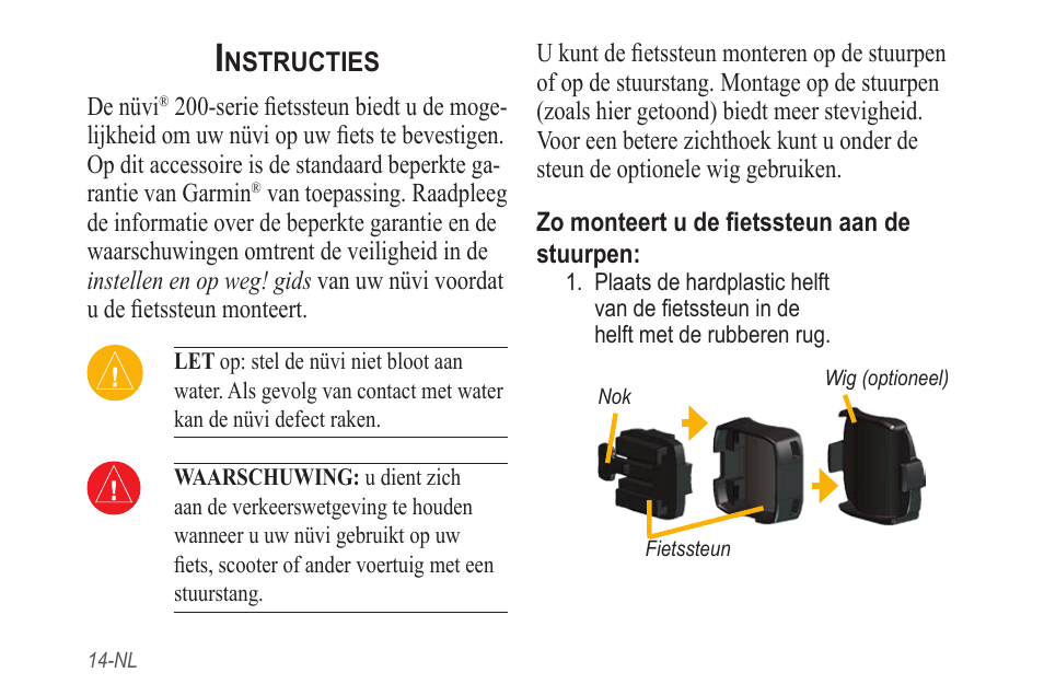 Instructies | Garmin NVI 200 User Manual | Page 14 / 28