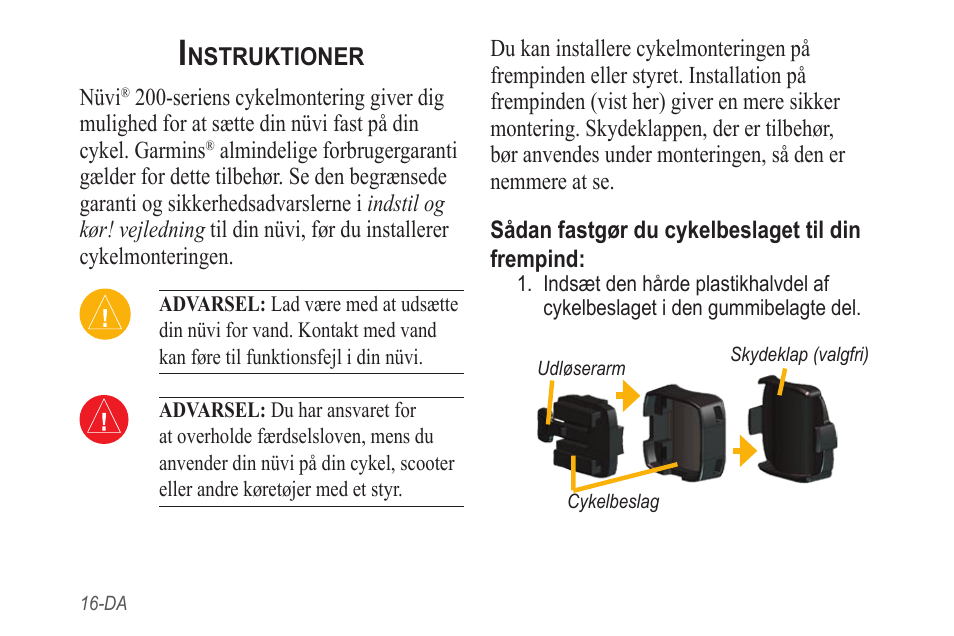 Instruktioner | Garmin NVI 200 User Manual | Page 16 / 28