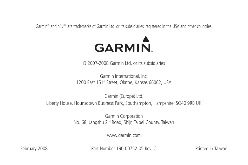 Garmin NVI 200 User Manual | Page 28 / 28