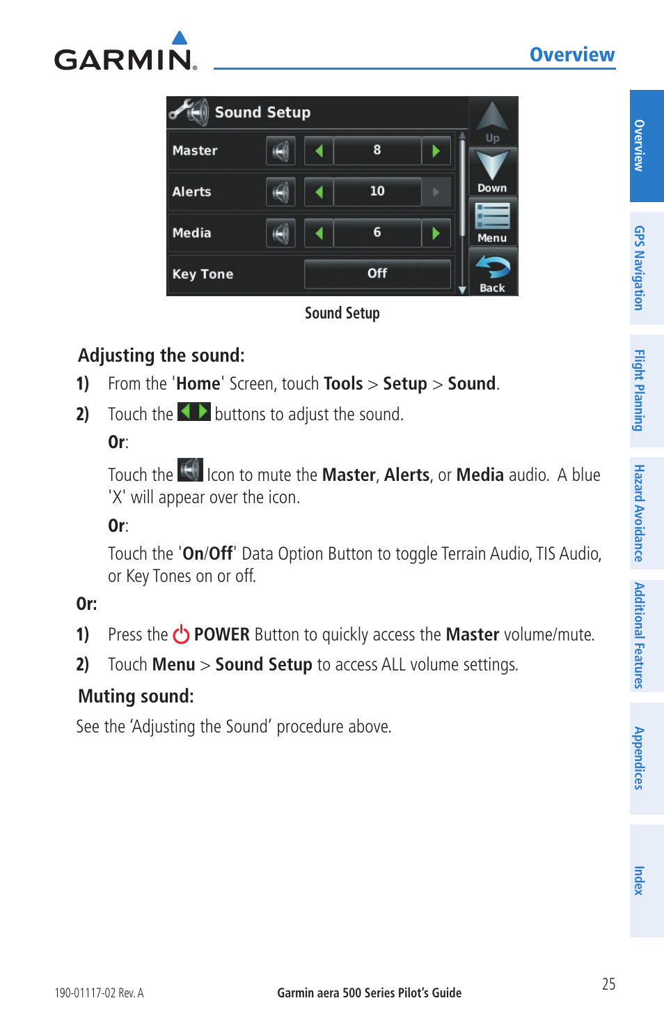 Overview | Garmin aera 500 User Manual | Page 37 / 202