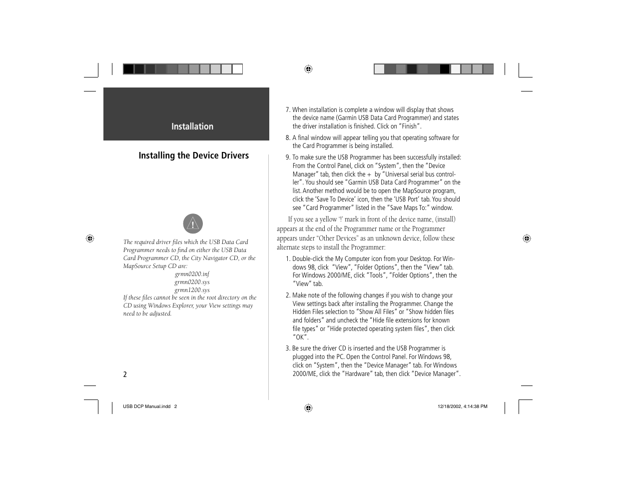 Garmin USB Data Card Programmer User Manual | Page 9 / 14