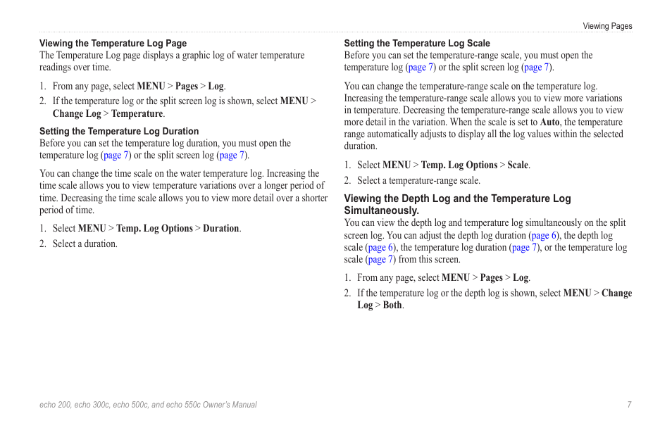 A split screen log | Garmin 500c User Manual | Page 11 / 28