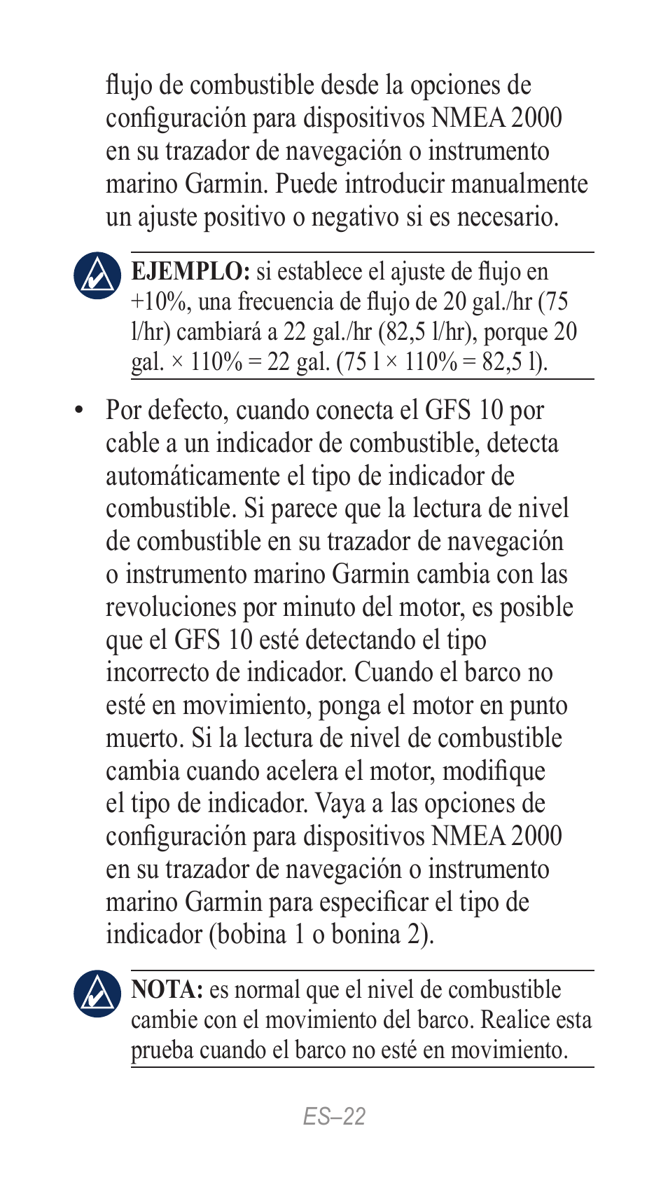 Garmin GFS 10 User Manual | Page 22 / 24
