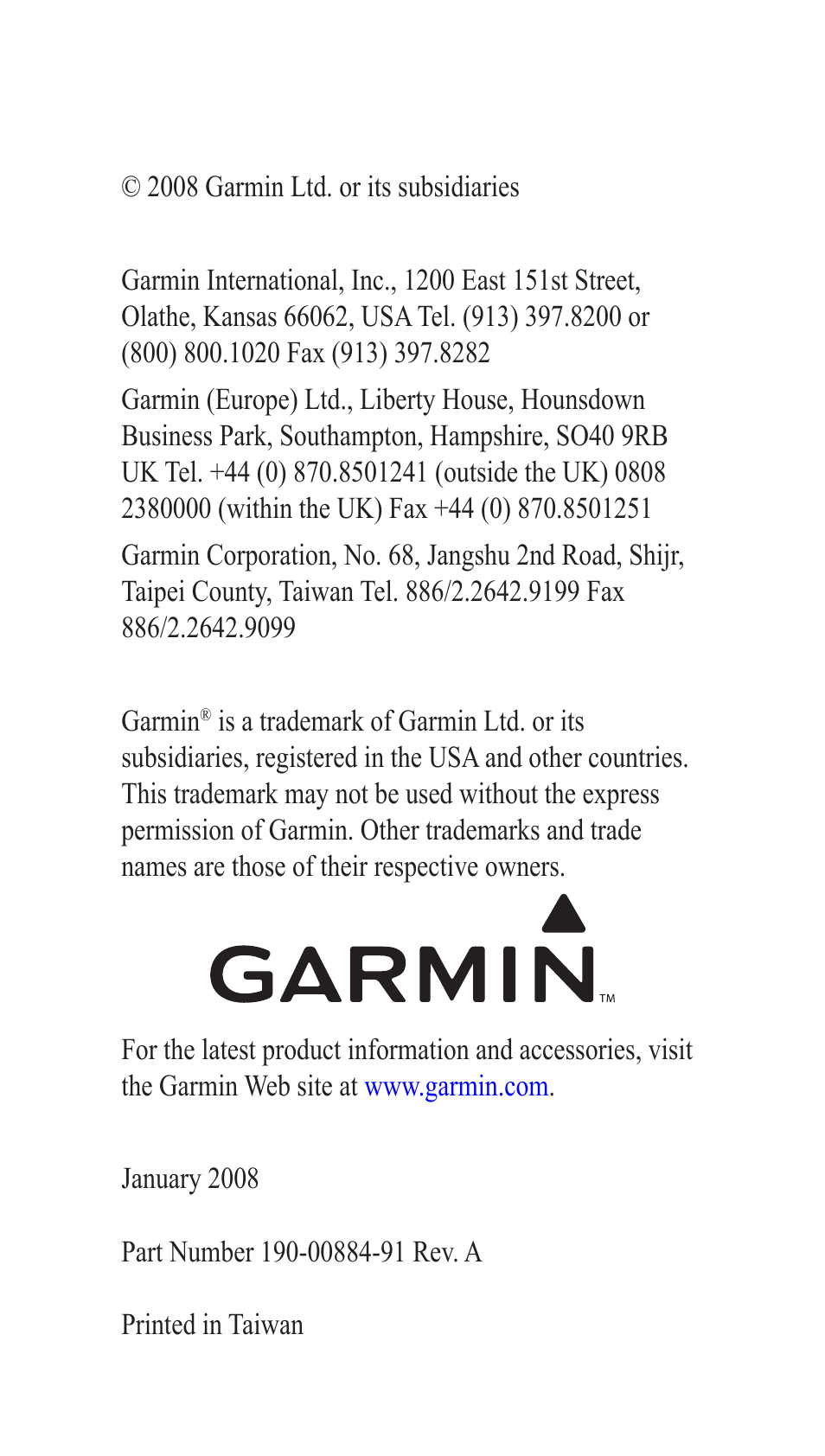 Garmin GFS 10 User Manual | Page 24 / 24