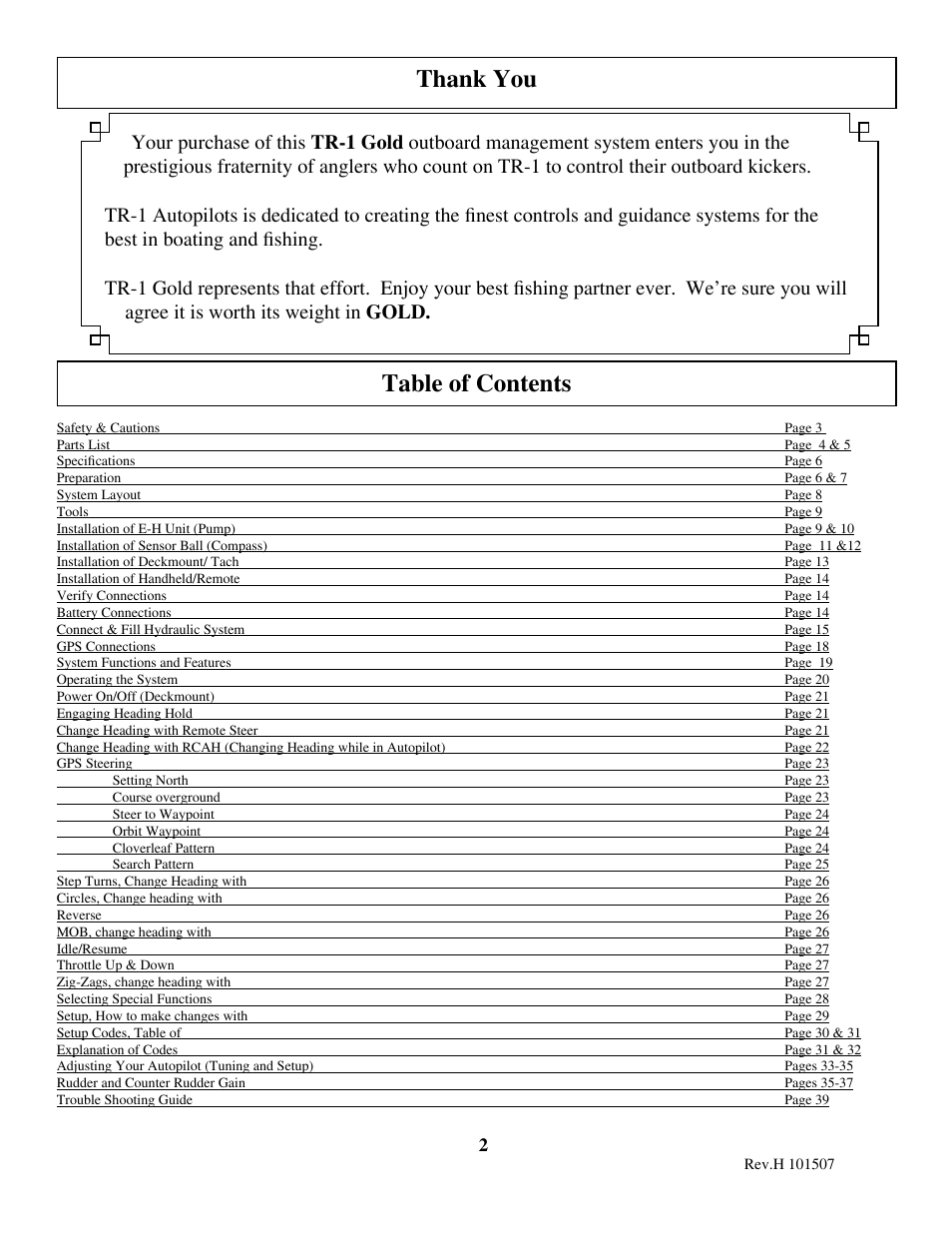 Garmin TR-1 GOLD 906-2000-00 User Manual | Page 2 / 38