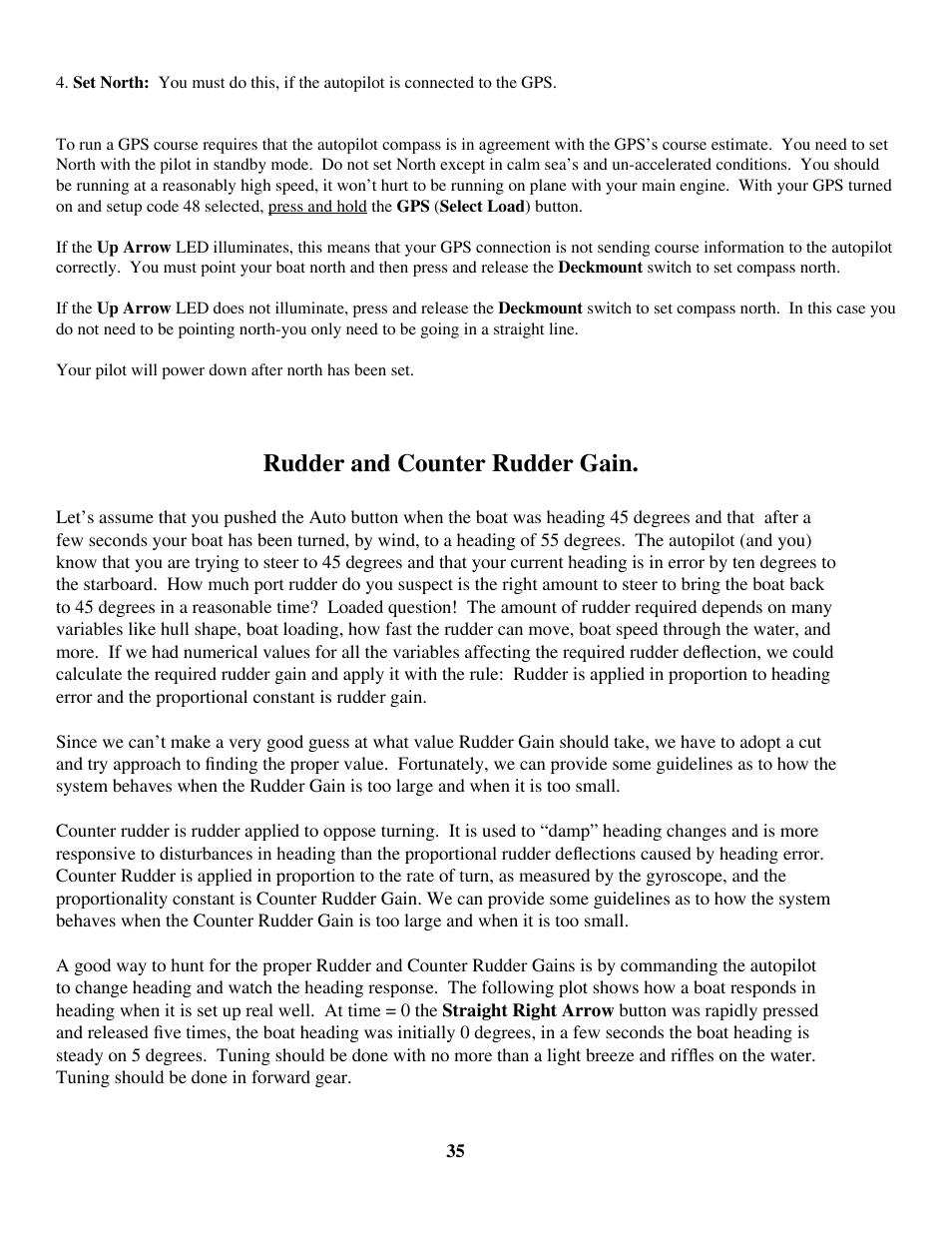 Rudder and counter rudder gain | Garmin TR-1 GOLD 906-2000-00 User Manual | Page 35 / 38