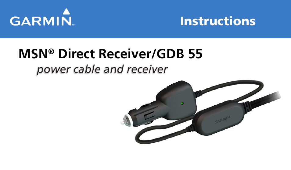 Garmin GDB 55 User Manual | 8 pages