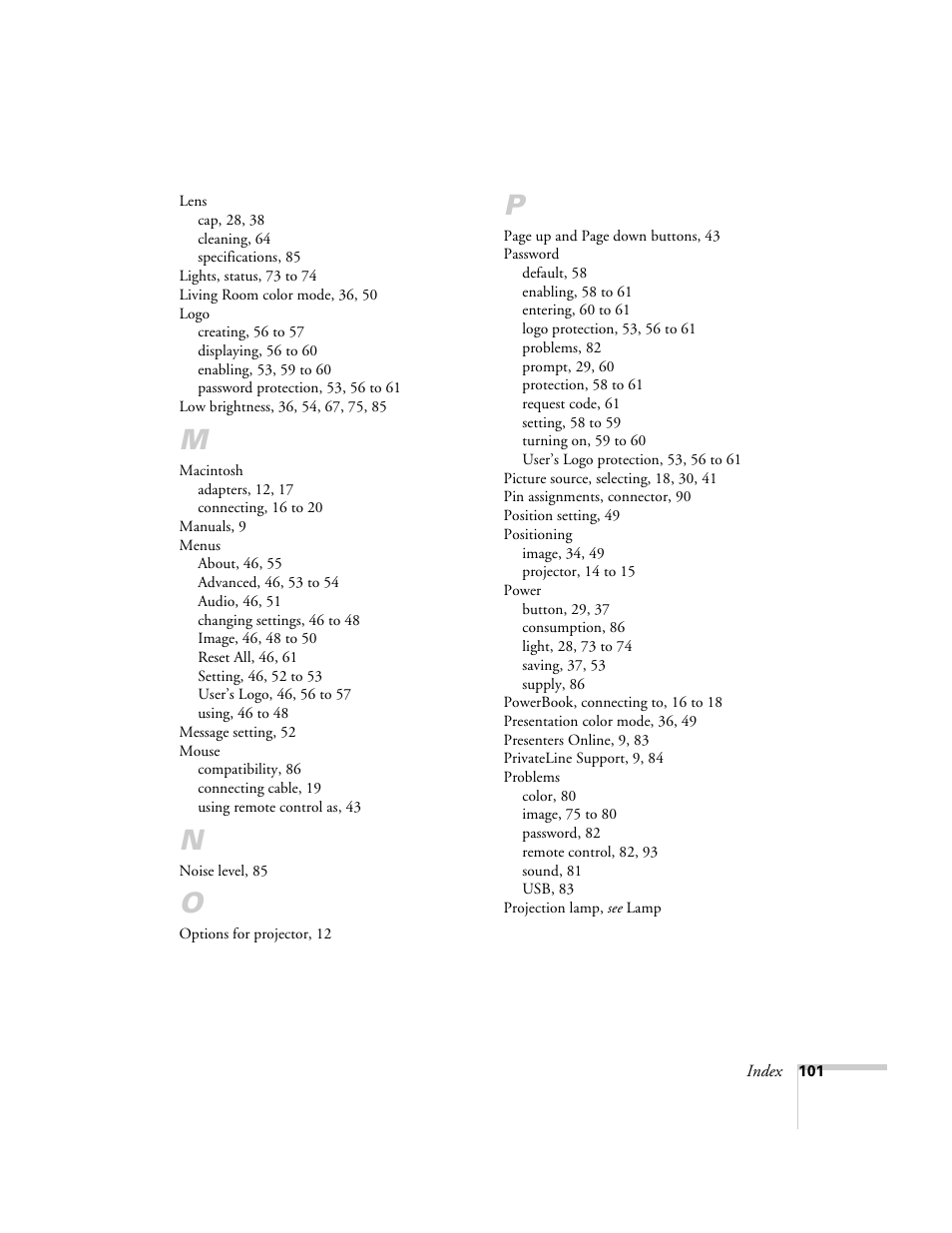 Epson 74c User Manual | Page 101 / 106