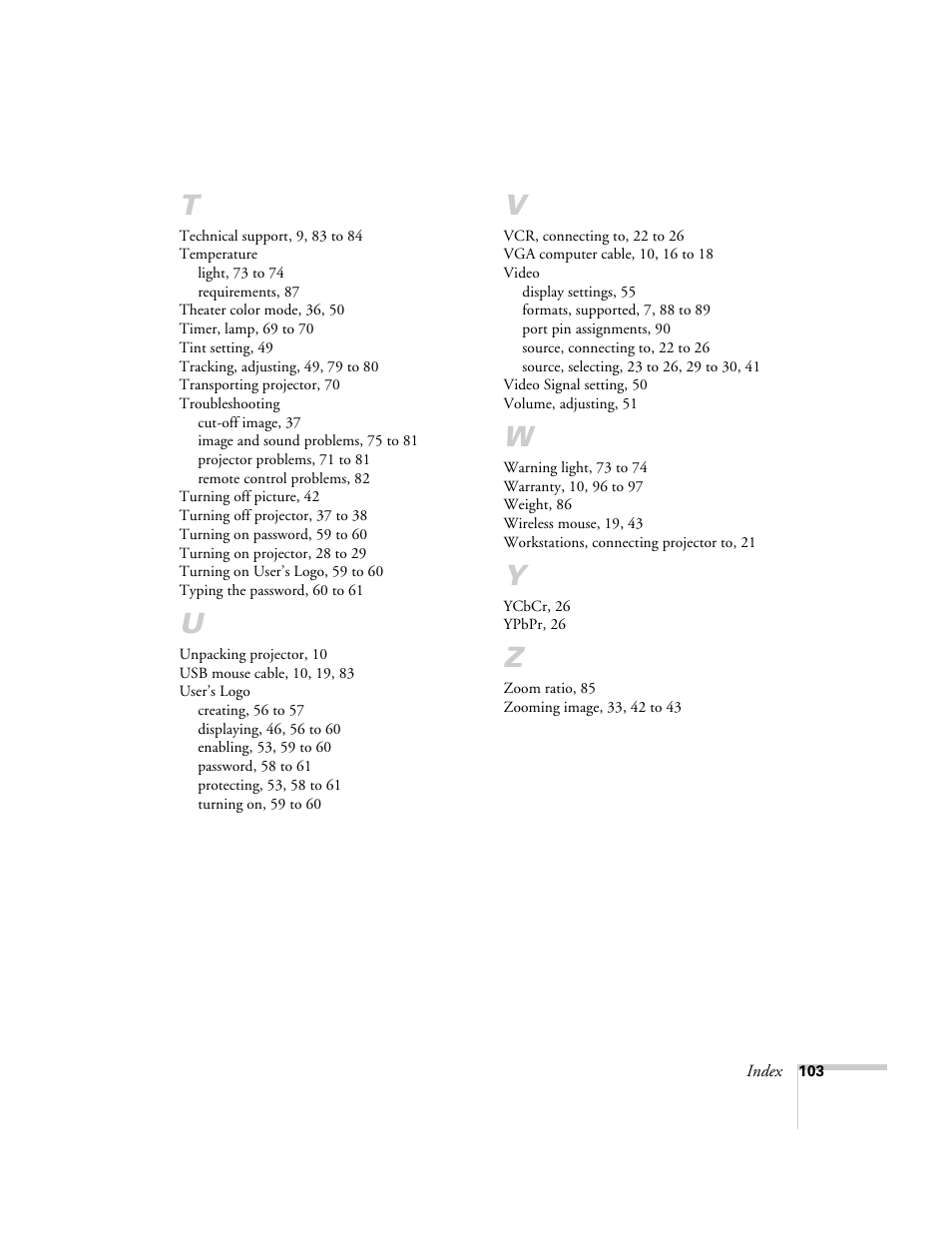 Epson 74c User Manual | Page 103 / 106