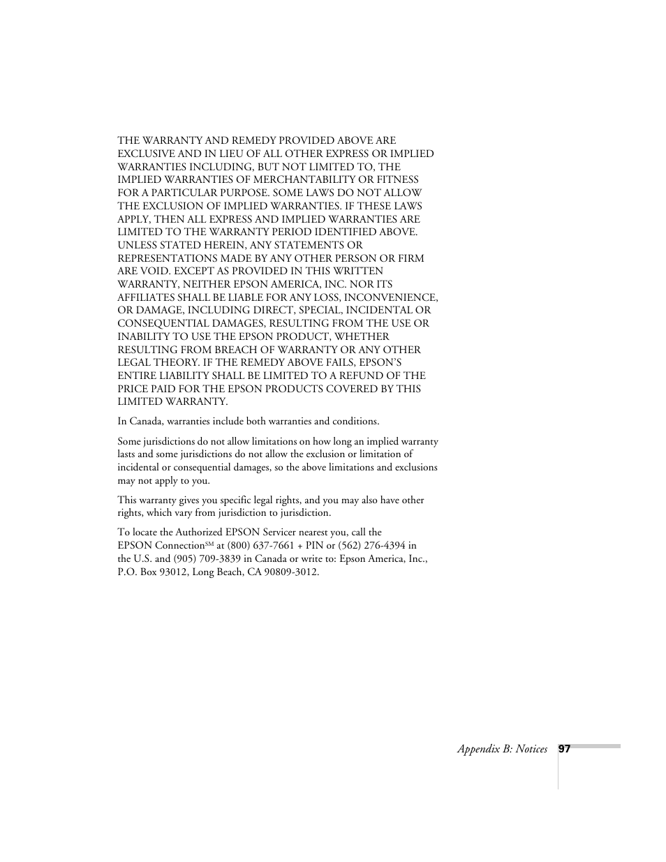 Epson 74c User Manual | Page 97 / 106