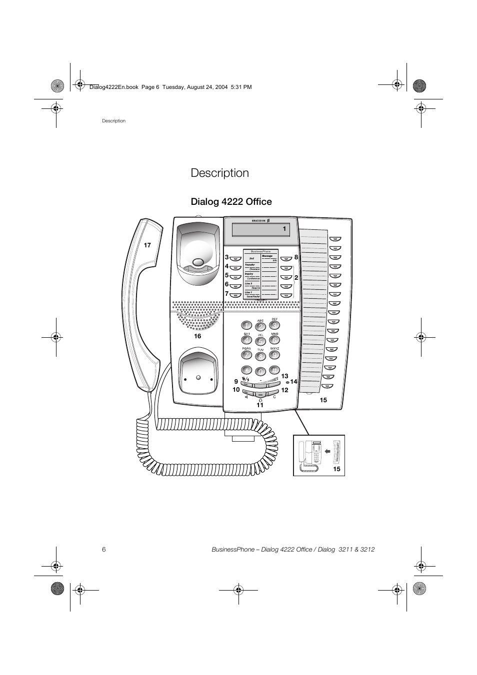 Description, Dialog 4222 office | Dialog 4222 Office User Manual | Page 6 / 124