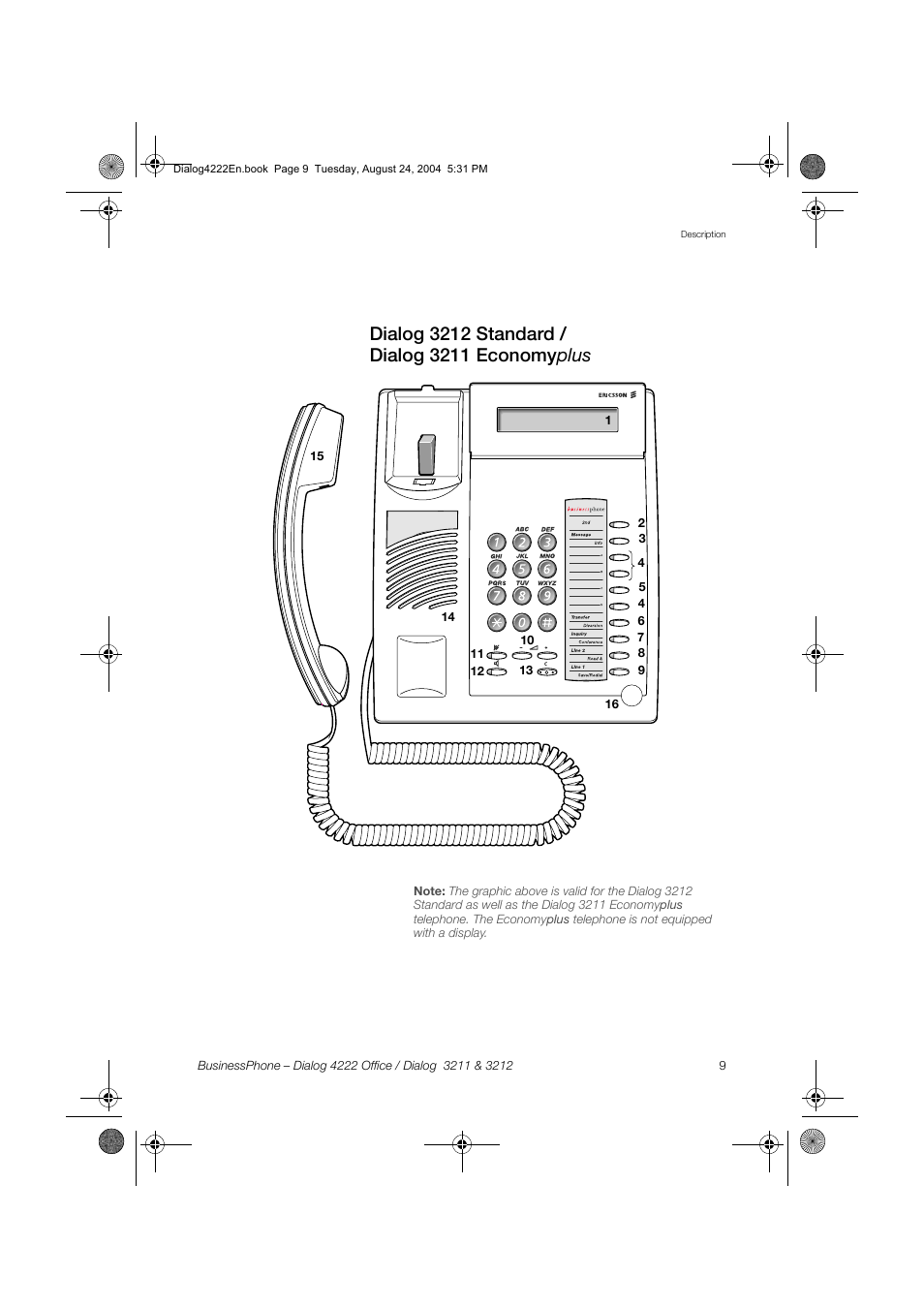 Dialog3212standard / dialog3211economyplus | Dialog 4222 Office User Manual | Page 9 / 124