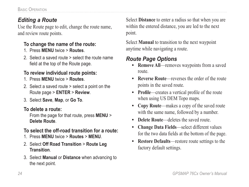 Garmin GPSMAP 190-00557-00 User Manual | Page 30 / 58