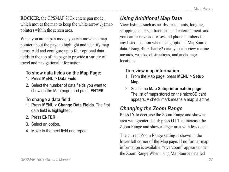 Garmin GPSMAP 190-00557-00 User Manual | Page 33 / 58