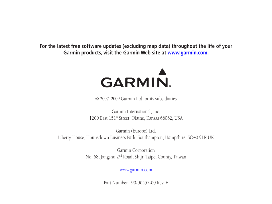 Garmin GPSMAP 190-00557-00 User Manual | Page 58 / 58