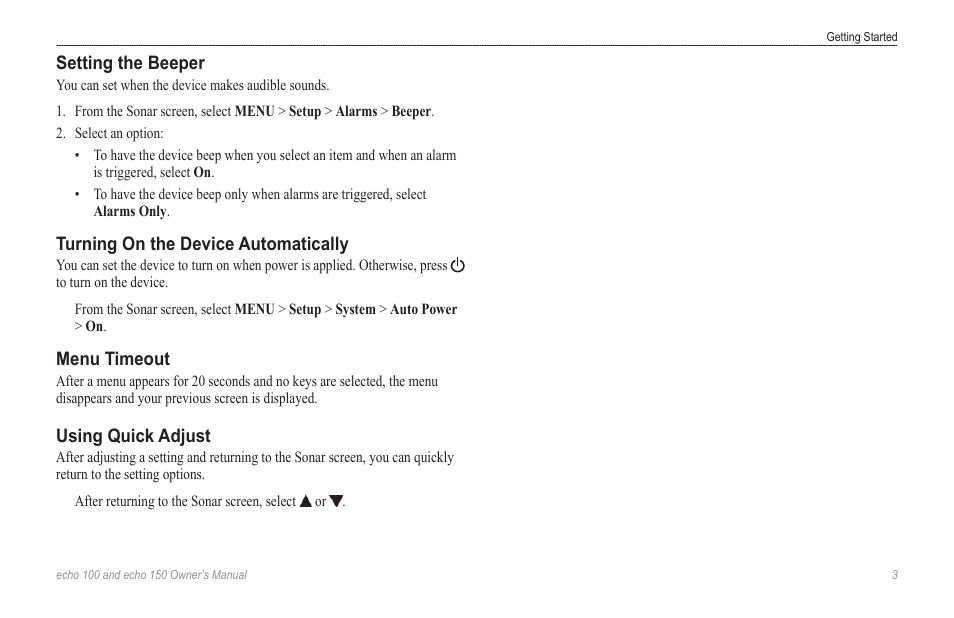 Garmin echo 100 User Manual | Page 5 / 12