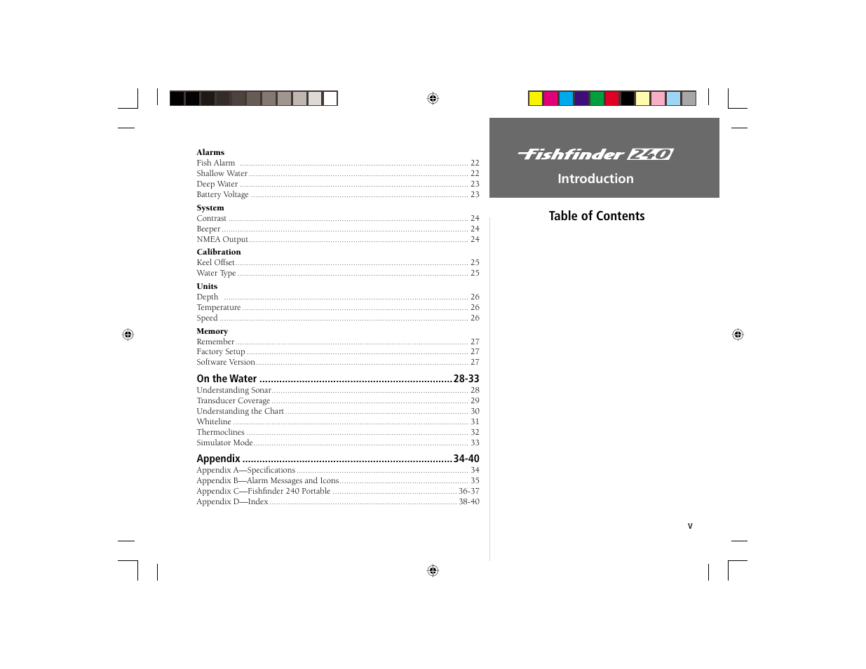 Introduction table of contents | Garmin 240 User Manual | Page 7 / 50