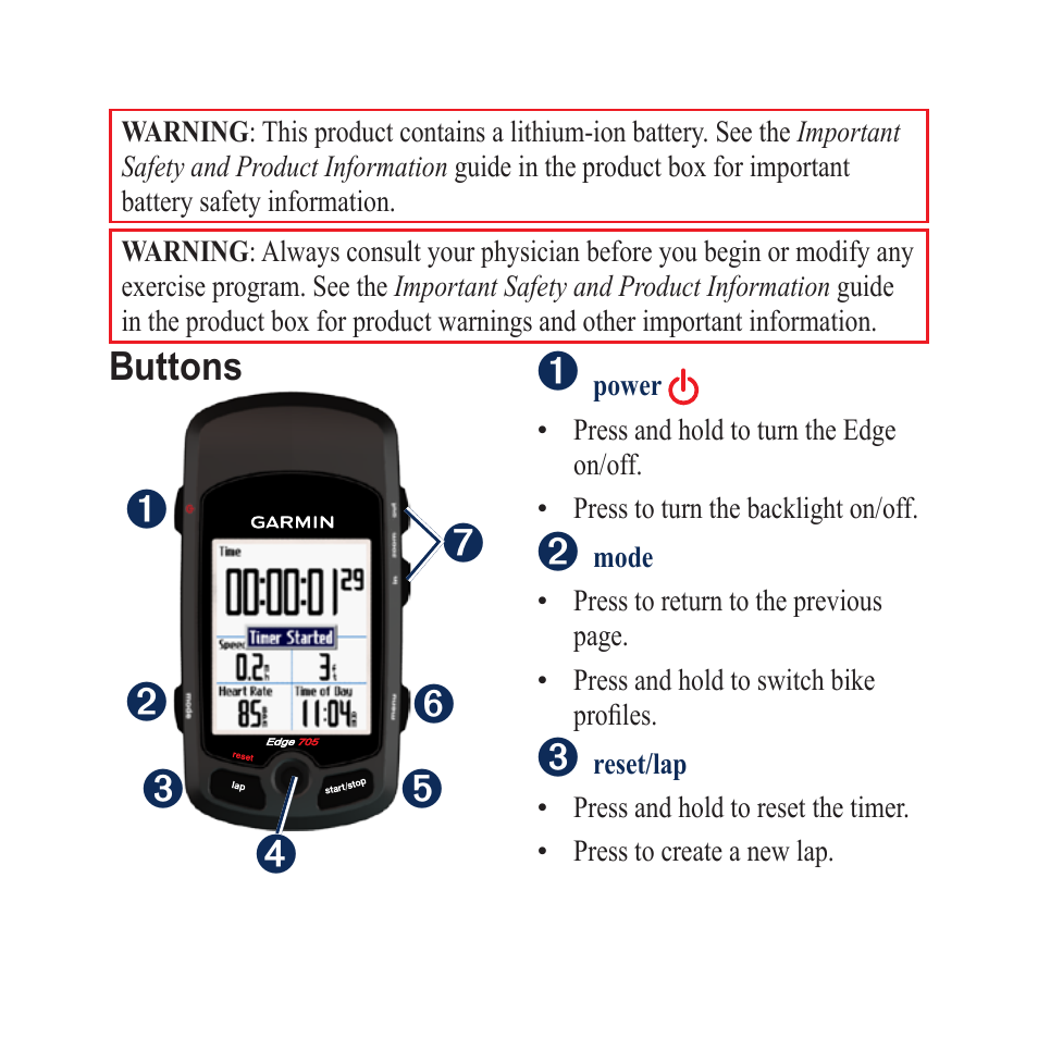 Garmin Edge 605 User Manual | Page 2 / 12