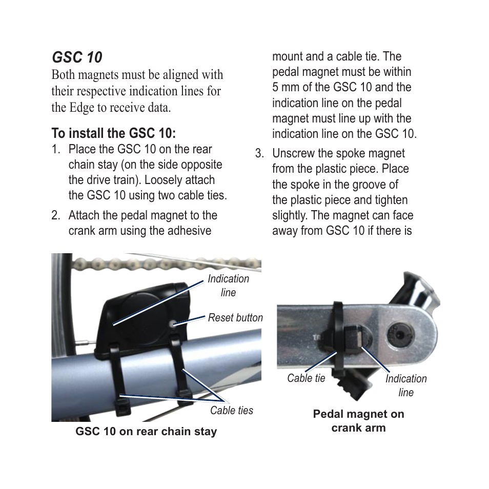 Gsc 10 | Garmin Edge 605 User Manual | Page 8 / 12